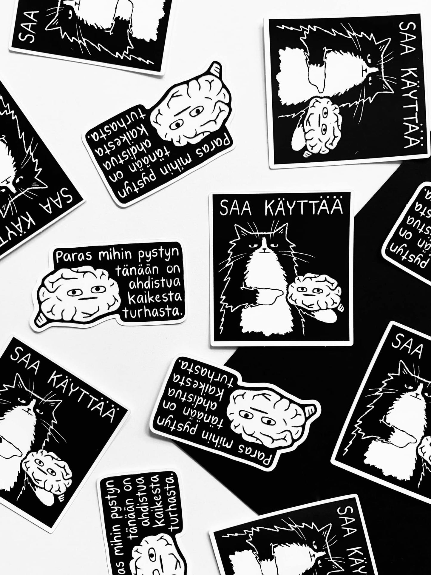 Saa käyttää | Tarra