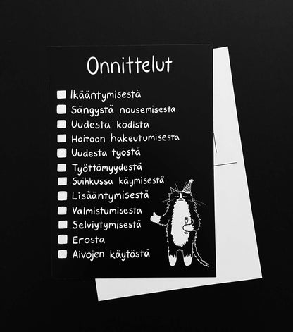 Onnittelut | Postikortti