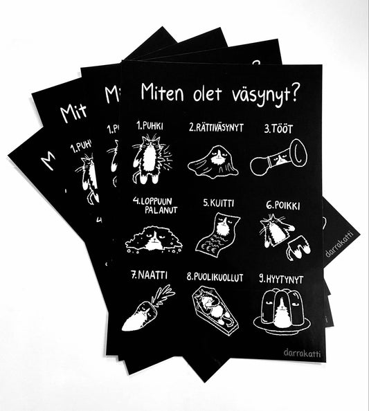 Miten olet väsynyt? | Printti Kakkoslaatu