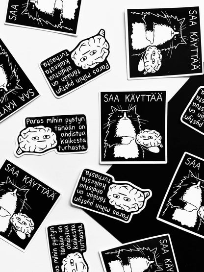 Saa käyttää | Tarra