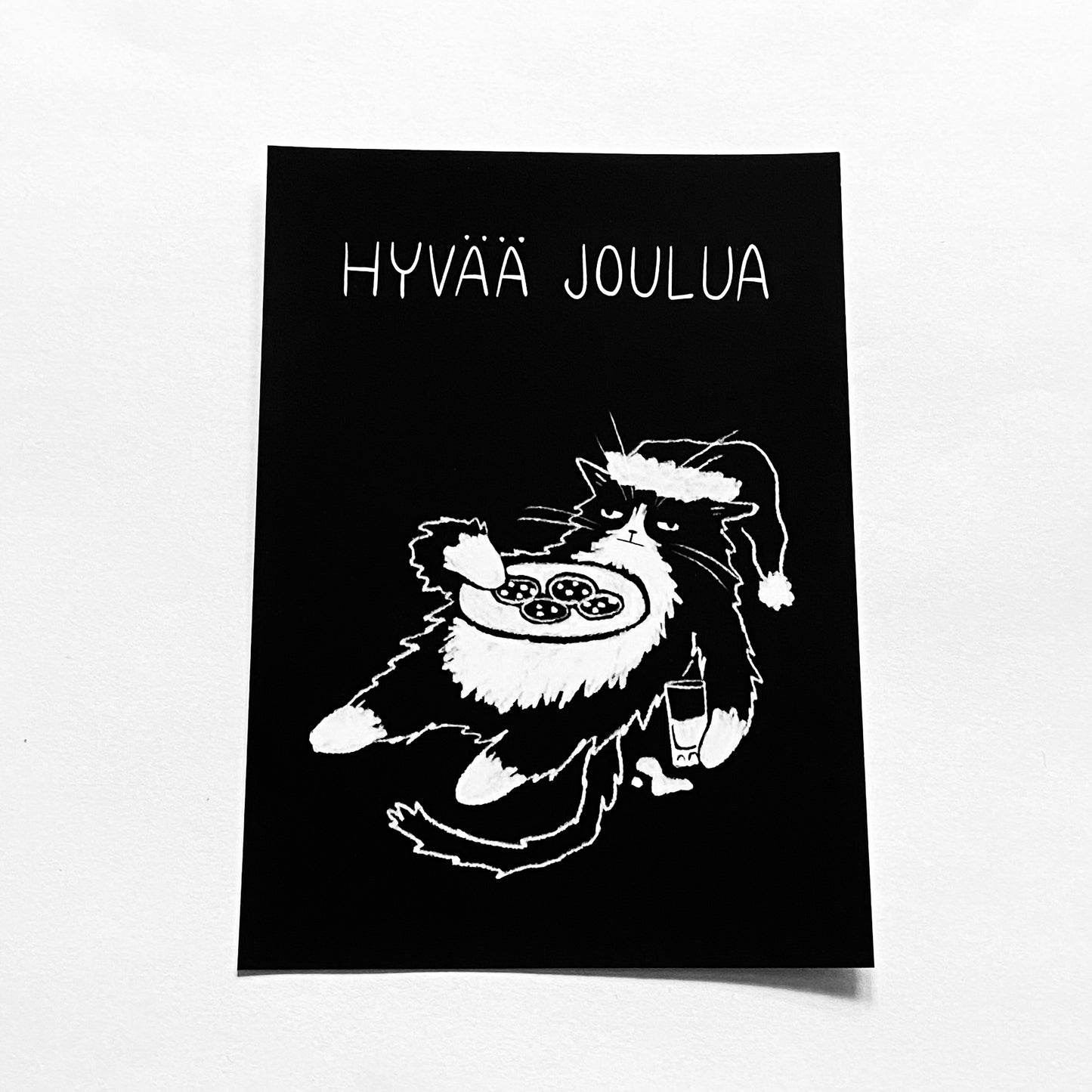 Maitoa ja keksejä | Postikortti